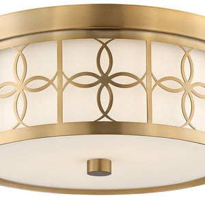 Anniversary 2 Light Vibrant Gold Ceiling Mount