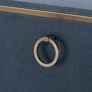 4-Door Cabinet in Blue Steel | Ansel Collection | Villa & House