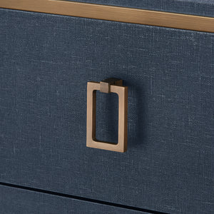 4-Door Cabinet in Blue Steel | Ansel Collection | Villa & House