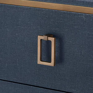 4-Door Cabinet in Blue Steel | Ansel Collection | Villa & House