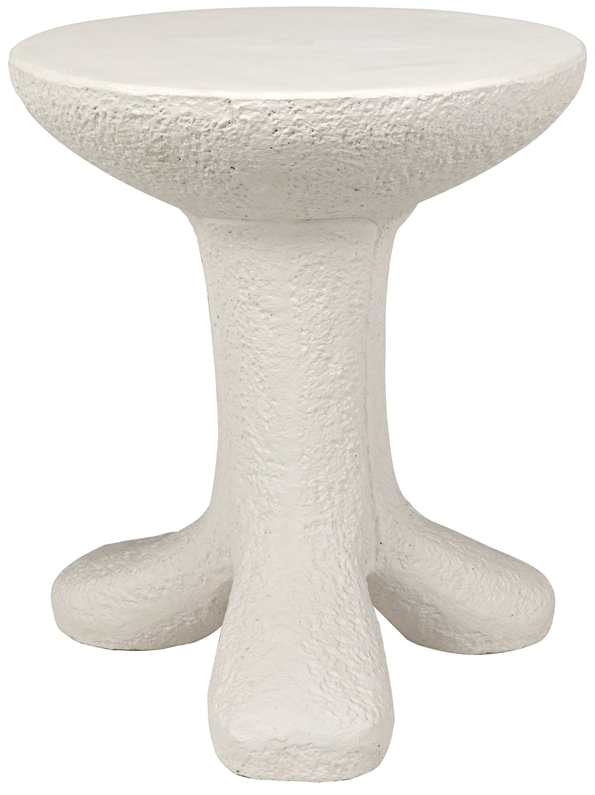 Noir Laramy Side Table - White Fiber Cement