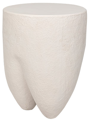 Noir Donald Side Table - White Fiber Cement