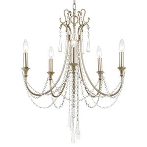 Arcadia 5 Light Antique Gold Chandelier
