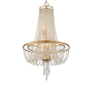 Arcadia 4 Light Antique Gold Chandelier