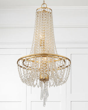 Arcadia 4 Light Antique Gold Chandelier