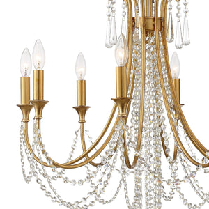 Arcadia 8 Light Antique Gold Chandelier