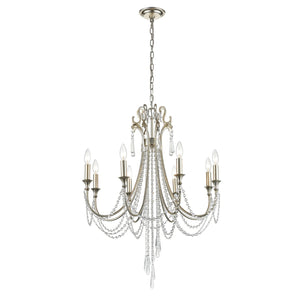 Arcadia 8 Light Antique Gold Chandelier