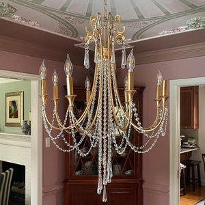 Arcadia 12 Light Antique Gold Chandelier