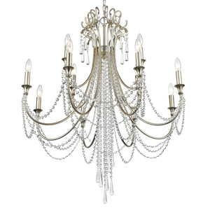 Arcadia 12 Light Antique Gold Chandelier