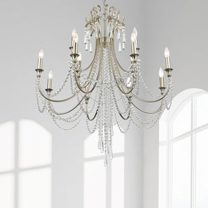 Arcadia 12 Light Antique Gold Chandelier