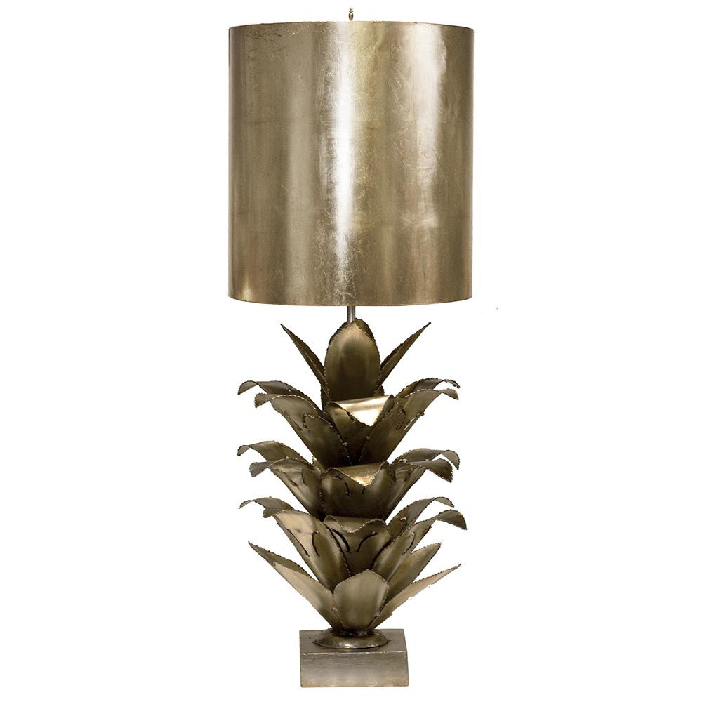 Worlds Away Arianna Palm Leaf Table Lamp – Silver Leaf