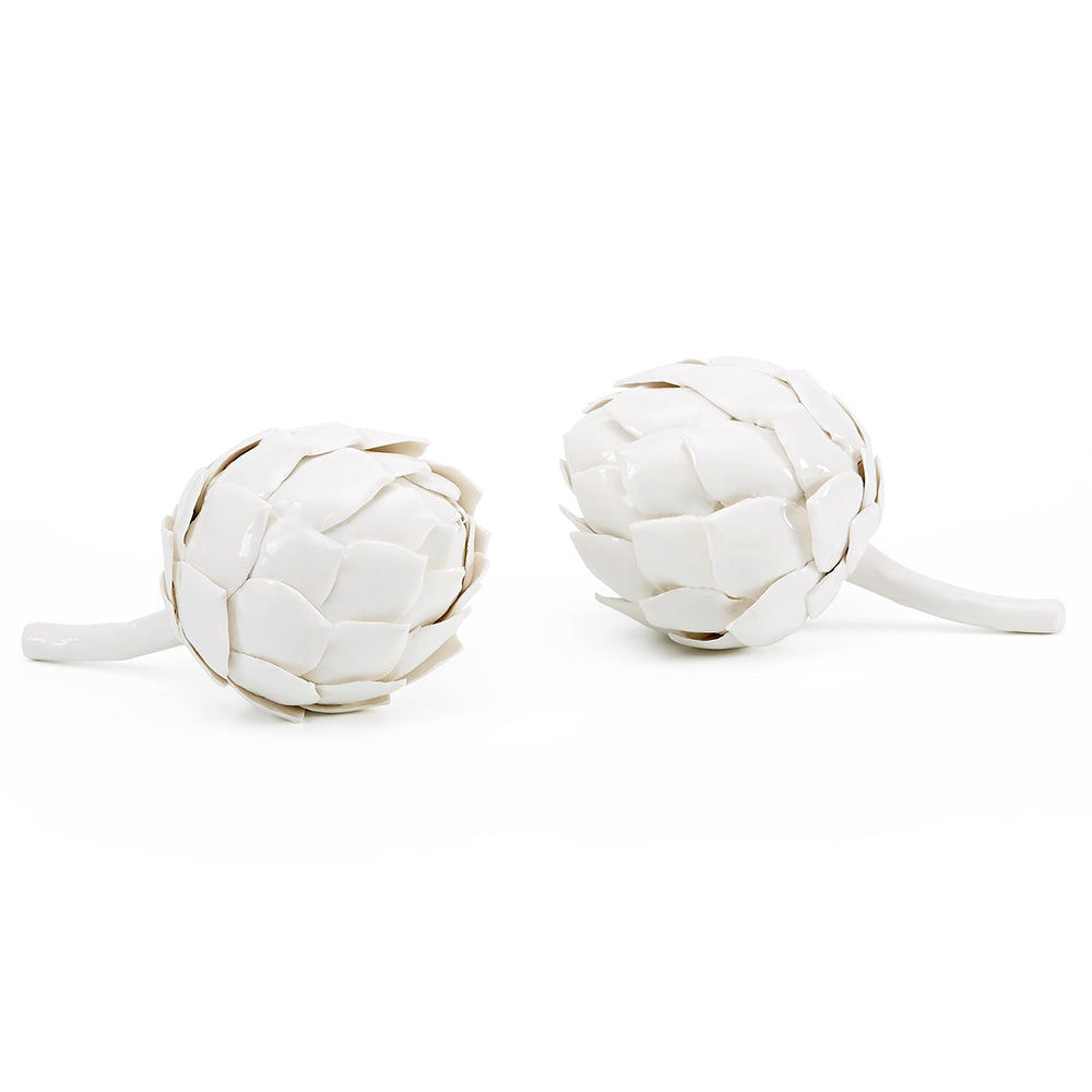 Porcelain Artichoke Sculptures – Set of 2 | Artichoke Collection | Villa & House