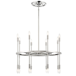 Aries 16 Light Polished Nickel Chandelier