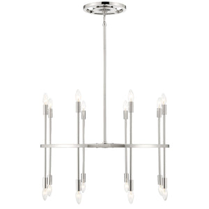 Aries 16 Light Polished Nickel Chandelier