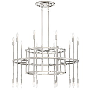 Aries 20 Light Polished Nickel Chandelier