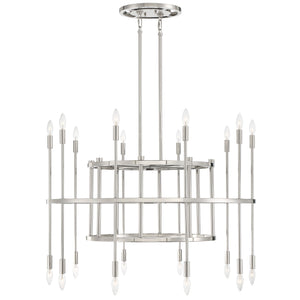 Aries 20 Light Polished Nickel Chandelier