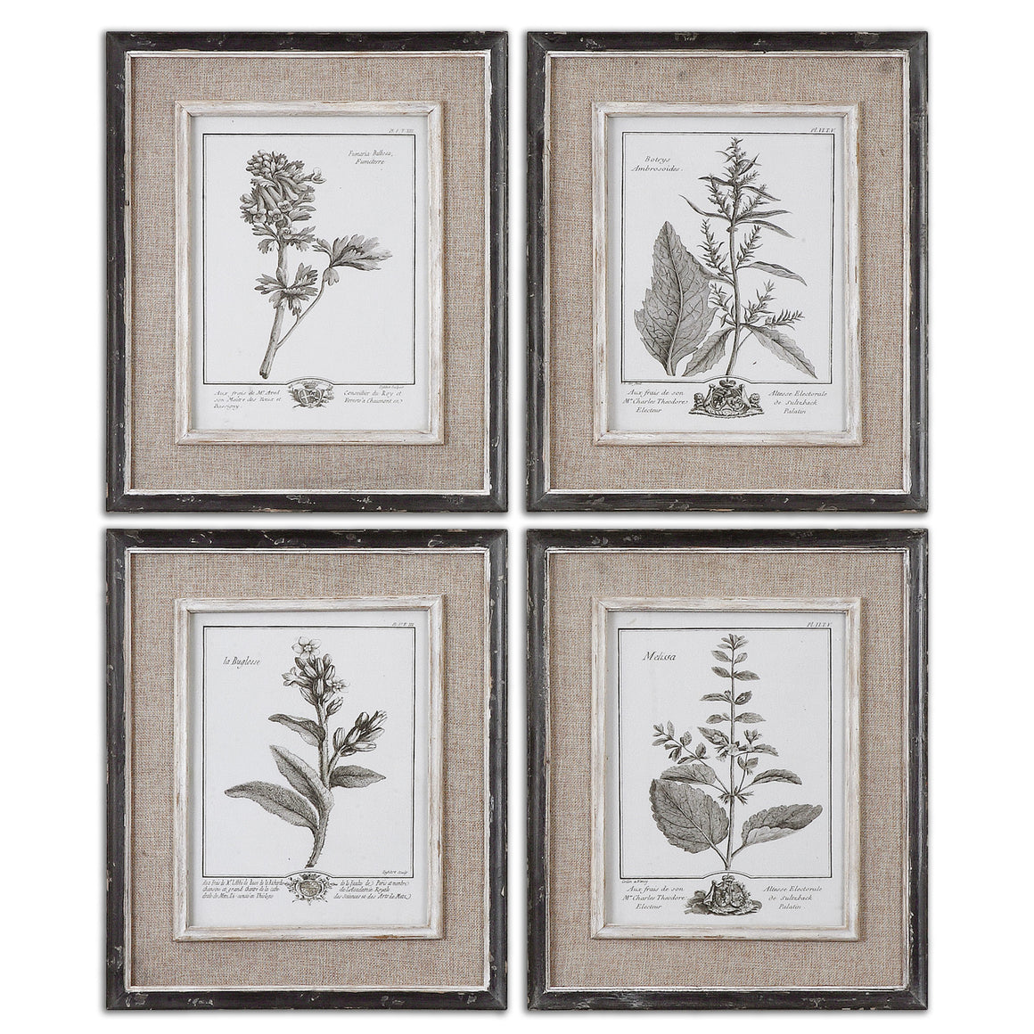 Casual Grey Study Framed Art Set/4