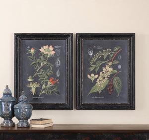 Midnight Botanicals Wall Art S/2