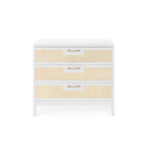 3-Drawer Side Table in White | Astor Collection | Villa & House