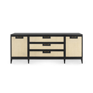 3-Drawer & 2-Door Cabinet in Black | Astor Collection | Villa & House