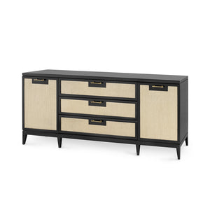 3-Drawer & 2-Door Cabinet in Black | Astor Collection | Villa & House