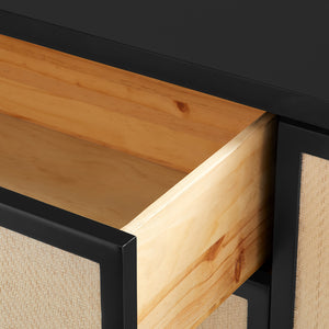 3-Drawer & 2-Door Cabinet in Black | Astor Collection | Villa & House