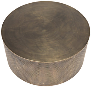 Dixon Coffee Table, Metal with Aged Brass Finish