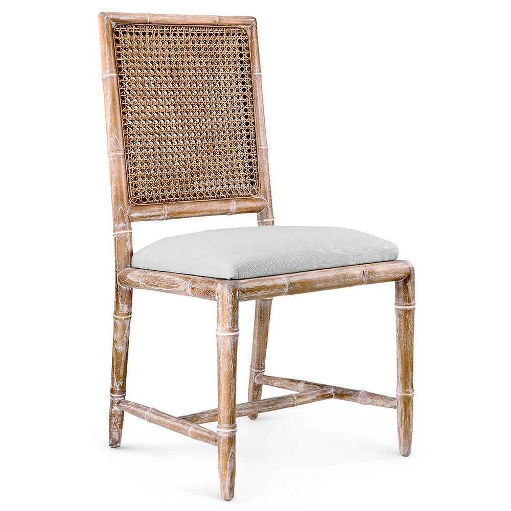 Cane Back Cape Lilac Mahogany Side Chair in Natural | Aubrey Collection | Villa & House