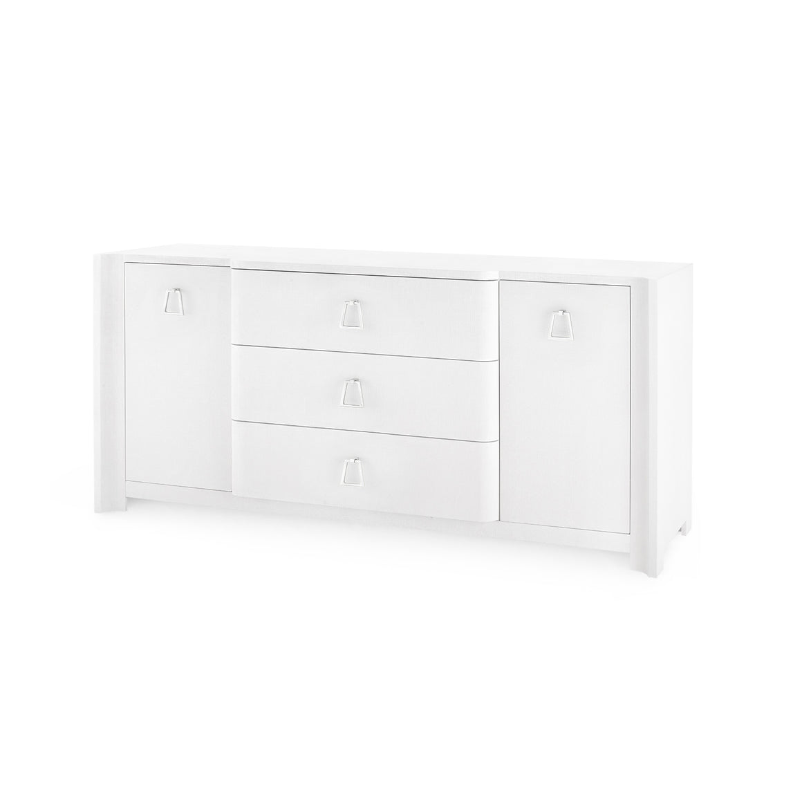 3-Drawer & 2-Door Cabinet in White Lacquered | Audrey  Collection | Villa & House