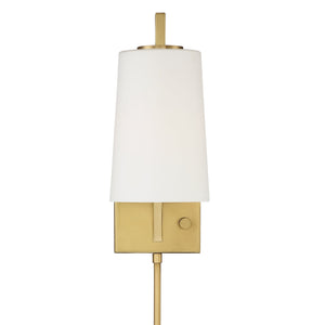 Avon 1 Light Aged Brass Wall Mount