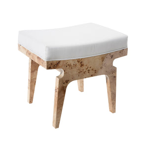 Worlds Away Fergie Stool - Burlwood