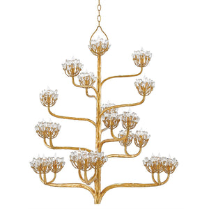 Currey and Company Agave Chandelier – Dark Gold & Crystal