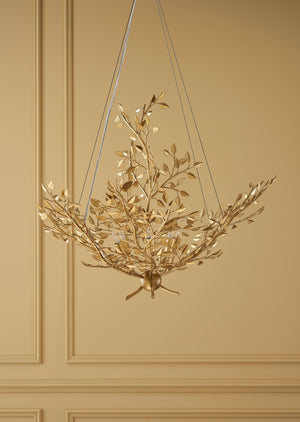 Huckleberry Chandelier - Contemporary Gold Leaf