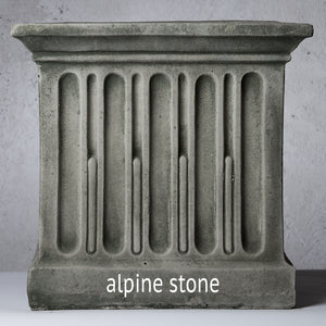 Large Cast Stone Tapered Square Planter - Aged Limestone (Additional Patinas Available)