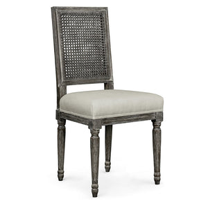 Cane Back Side Chair in Grey | Annette Collection | Villa & House