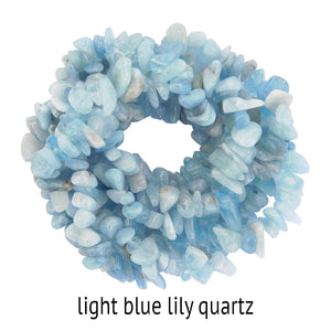 24" Lily Beaded Quartz 2-Tier Chandelier – 5 Colors