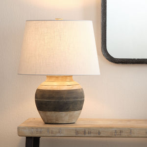 Bernard Table Lamp - Beige & Dark Grey