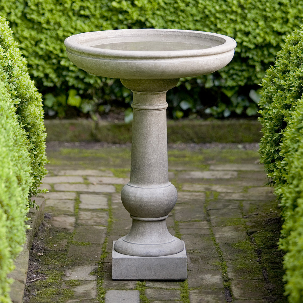 Small Tea Table Bird Bath - Verde Patina