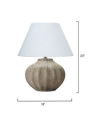Clamshell Table Lamp in Sand Ceramic
