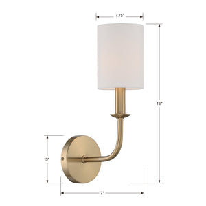 Bailey 1 Light Aged Brass Wall Mount