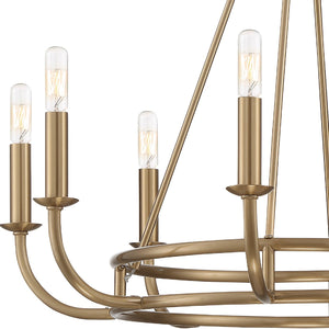 Bailey 8 Light Aged Brass Chandelier