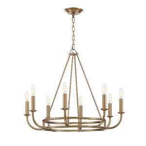 Bailey 8 Light Aged Brass Chandelier