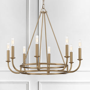 Bailey 8 Light Aged Brass Chandelier