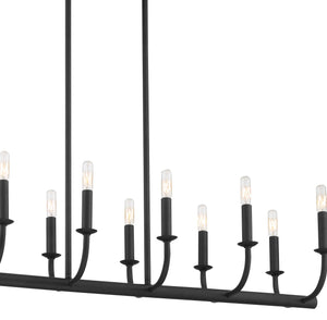 Bailey 12 Light Matte Black Chandelier