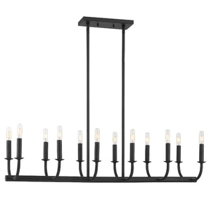 Bailey 12 Light Matte Black Chandelier