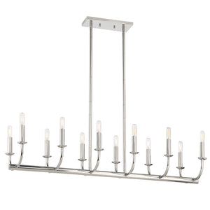 Bailey 12 Light Polished Nickel Chandelier