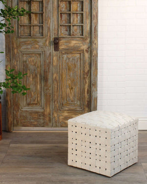 Soho Ottoman- Ivory