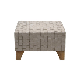 Ottoman Trenzas Smoke Leather