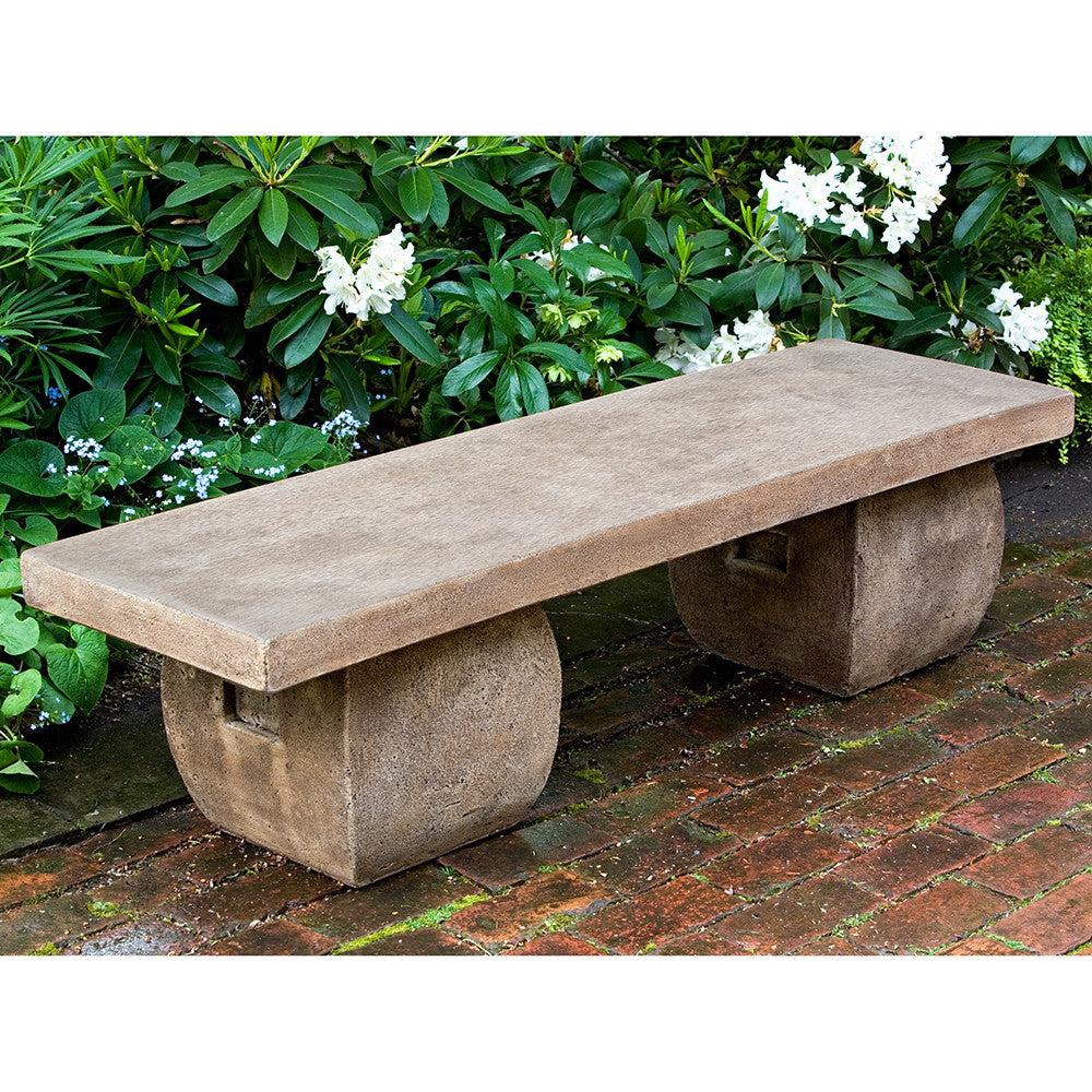 Japanese Garden Stone Bench - Brown Stone Patina