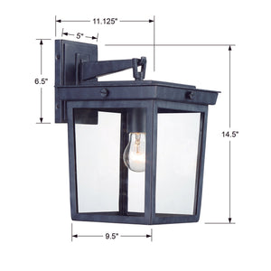Belmont Outdoor 1 Light Graphite Wall Mount